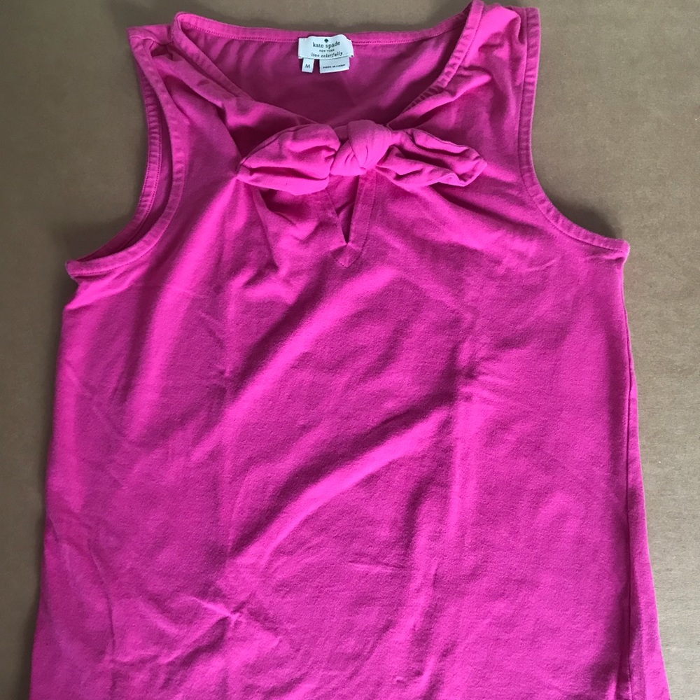 Pink Kate Spade bow tank.